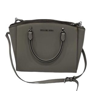 Michael Kors Grey Leather Satchel Crossbody